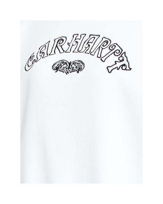 Carhartt White Sweatshirt Verse Script I030635 Weiß Balloon Fit