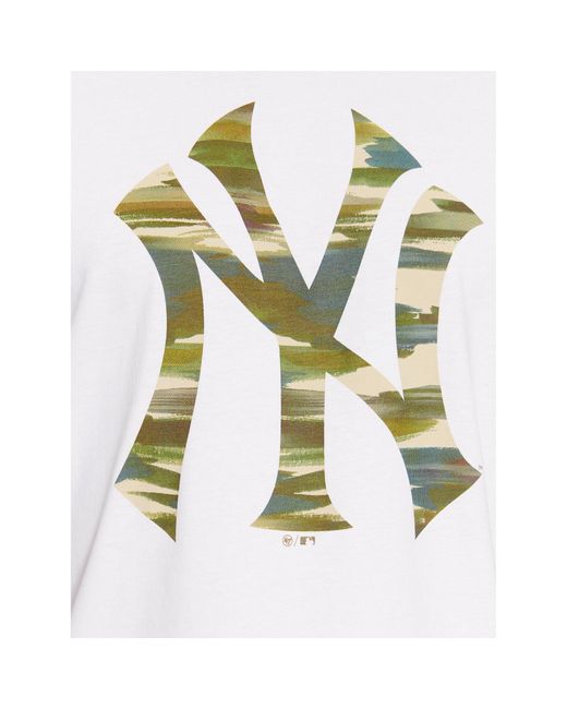 '47 T-Shirt New York Yankees Bb017Temech589889Ww Regular Fit in White für Herren