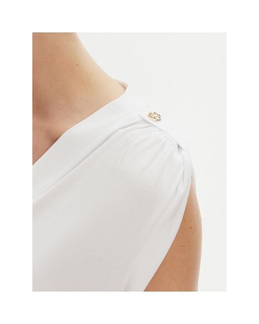 Guess White Bluse W5Yp52 Kcyw2 Regular Fit