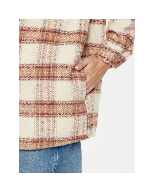 Roxy Brown Übergangsjacke Check The Swell Iiii Erjjk03615 Relaxed Fit
