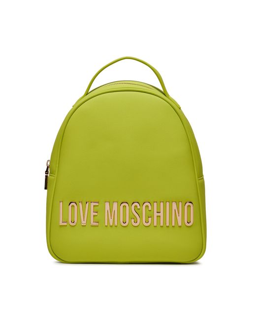 Love Moschino Green Fluoreszierender grüner synthetischer rucksack