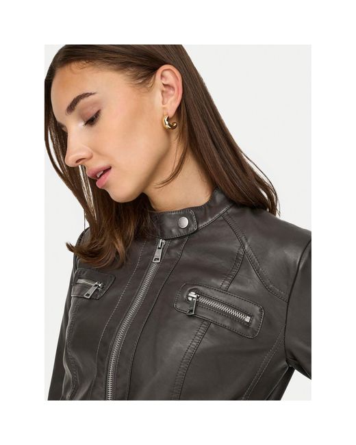 ONLY Black Jacke Aus Kunstleder Bandit 15081400 Regular Fit