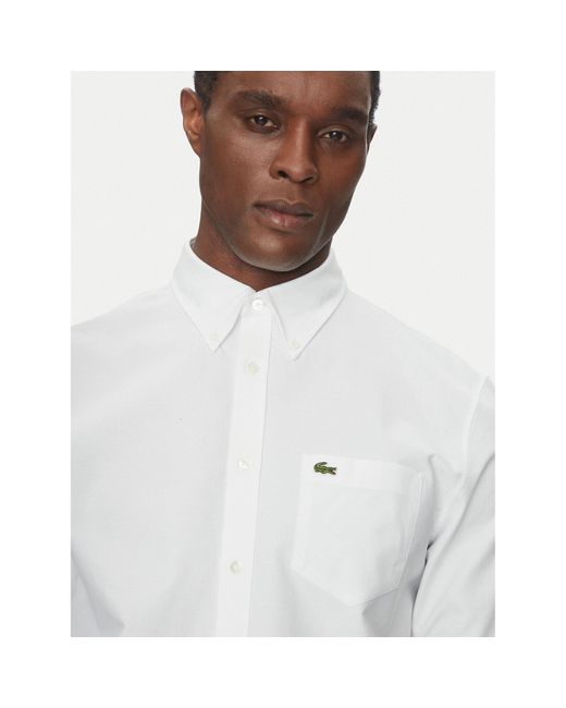 Lacoste Hemd Ch1911 Regular Fit in White für Herren