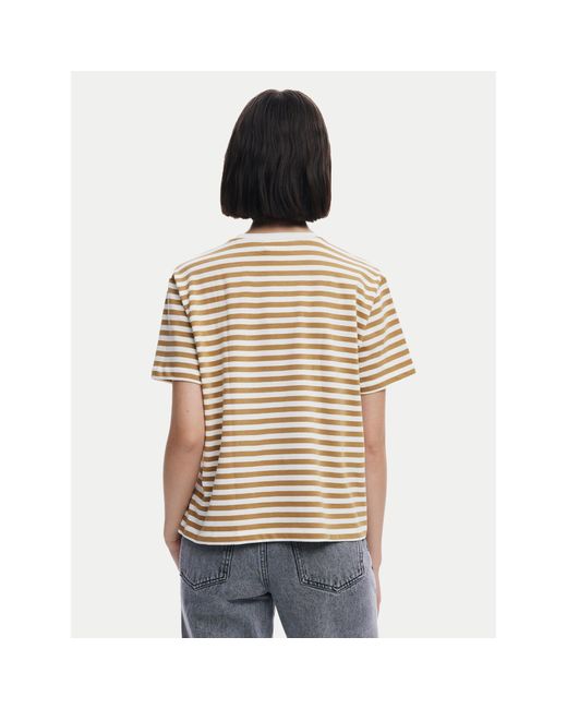 Desigual Natural T-Shirt Lemon 25Swtkae Regular Fit