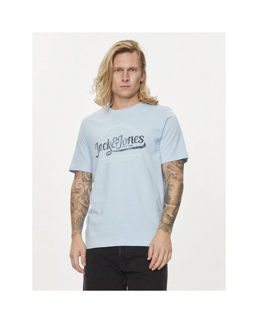 Jack & Jones T-Shirt Jprblulouie 12259674 Regular Fit in Blue für Herren