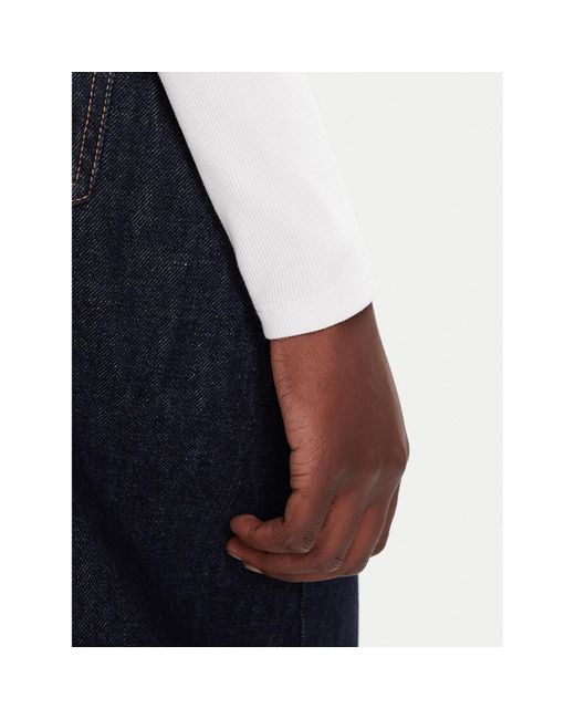 Calvin Klein White Bluse Lv047D218G Slim Fit