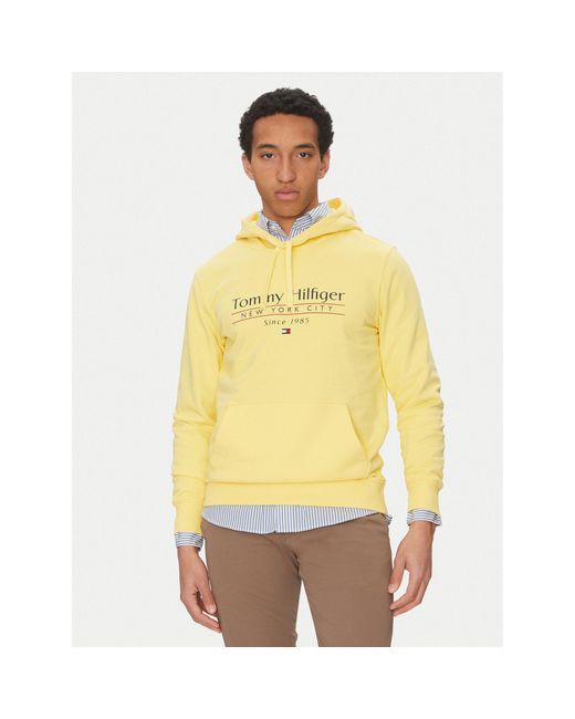 Tommy Hilfiger Sweatshirt Center Stack Mw0Mw38672 Regular Fit in Yellow für Herren
