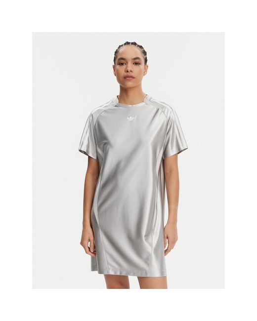Adidas Gray Kleid Für Den Alltag Adicolor Teamgeist Jd0262 Loose Fit