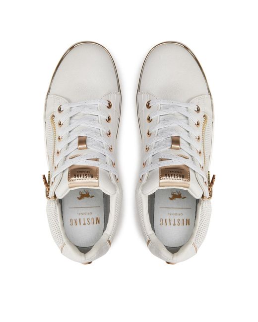 Mustang White Sneakers 1300312 /gold 111
