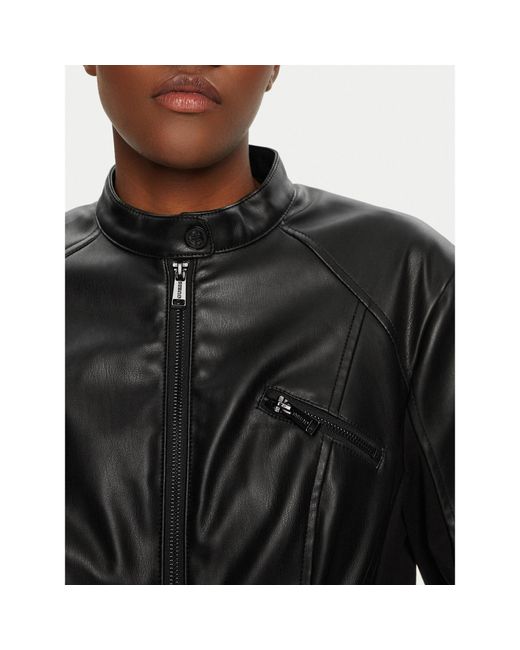 Guess Black Jacke Aus Kunstleder W4Yl04 We480 Regular Fit