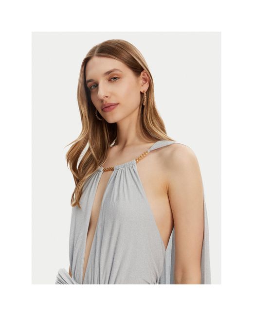 Elisabetta Franchi White Abendkleid Ab-R13-51E2-V860 Regular Fit