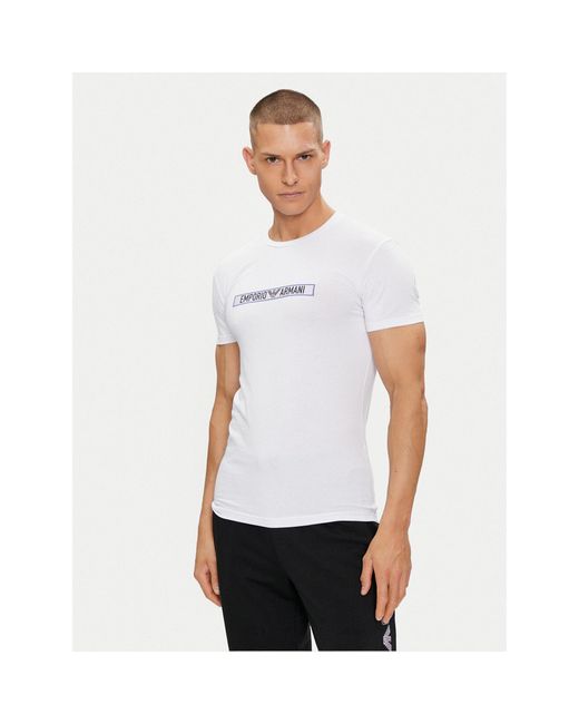 Emporio Armani T-Shirt 111035 4R517 00010 Weiß Slim Fit in White für Herren
