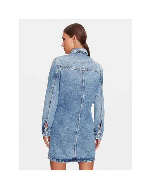 Tommy Hilfiger Blue Jeanskleid Dw0Dw19748 Regular Fit