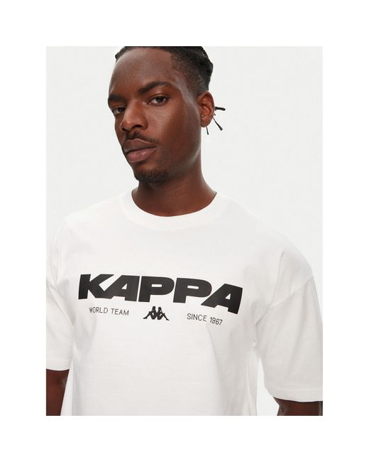 Kappa T-Shirt Nhisso 351S5Mw Regular Fit in White für Herren