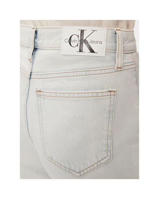 Calvin Klein White Jeans J20J222139 Straight Fit