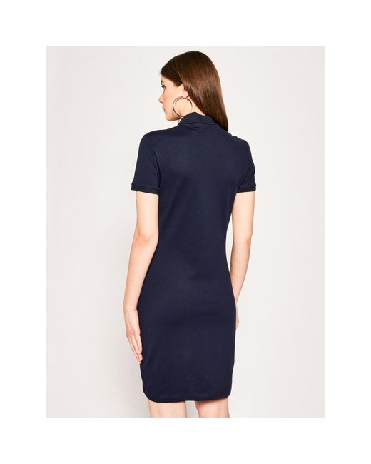 Lacoste Blue Kleid Für Den Alltag Ef5473 Slim Fit