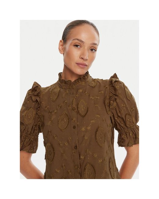 Bruuns Bazaar Brown Bluse Canterbury Caro Bbw4507 Regular Fit