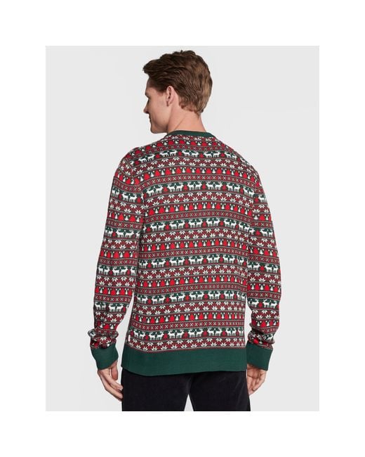 Lindbergh Pullover 30-800169 Relaxed Fit in Red für Herren