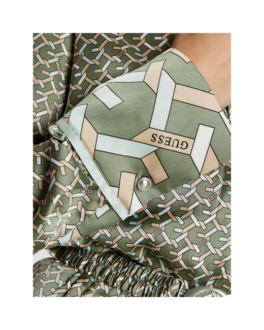 Guess Green Hemdkleid W5Rk40 Wf1T2 Regular Fit