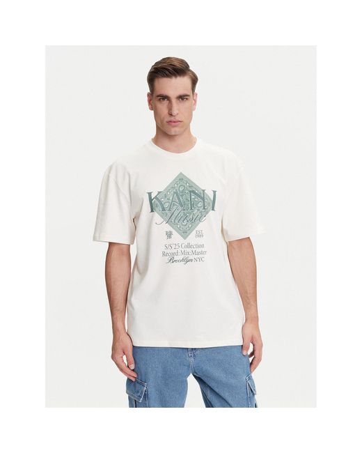 Karlkani T-Shirt Pd00005356 Relaxed Fit in White für Herren