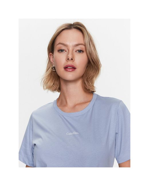 Calvin Klein Blue T-Shirt Micro Logo K20K205454 Regular Fit