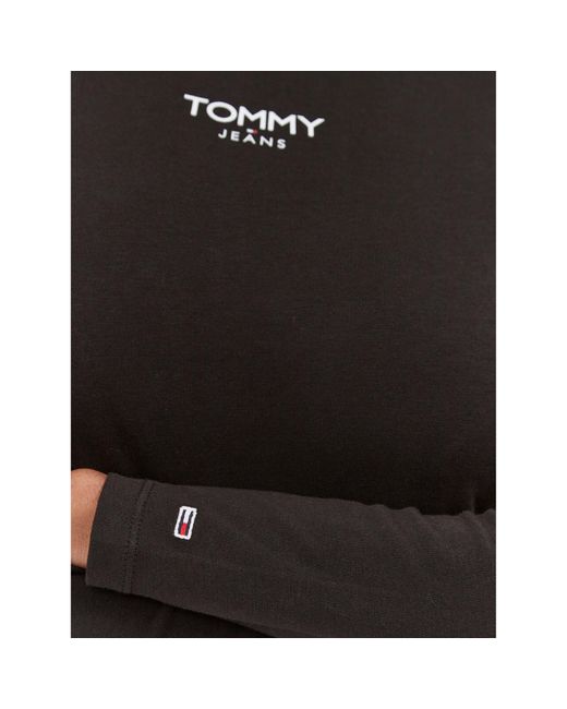 Tommy Hilfiger Black Bluse Bby Essential Logo Dw0Dw16438 Slim Fit