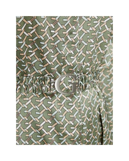 Guess Green Hemdkleid W5Rk40 Wf1T2 Regular Fit