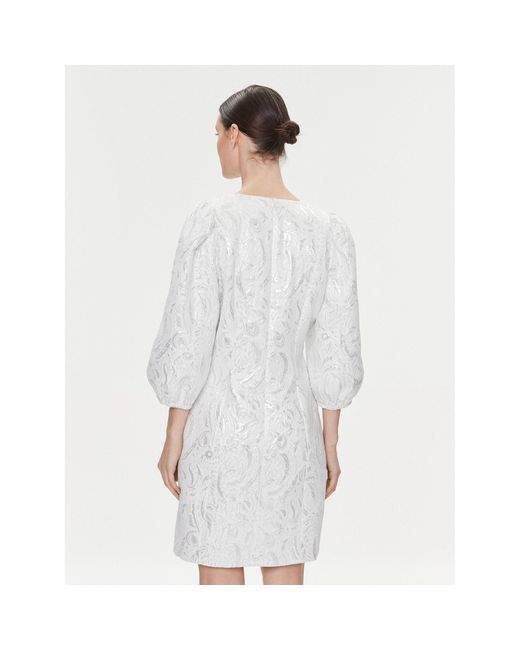 Bruuns Bazaar White Coctailkleid Macluar Bbw3661 Weiß Regular Fit