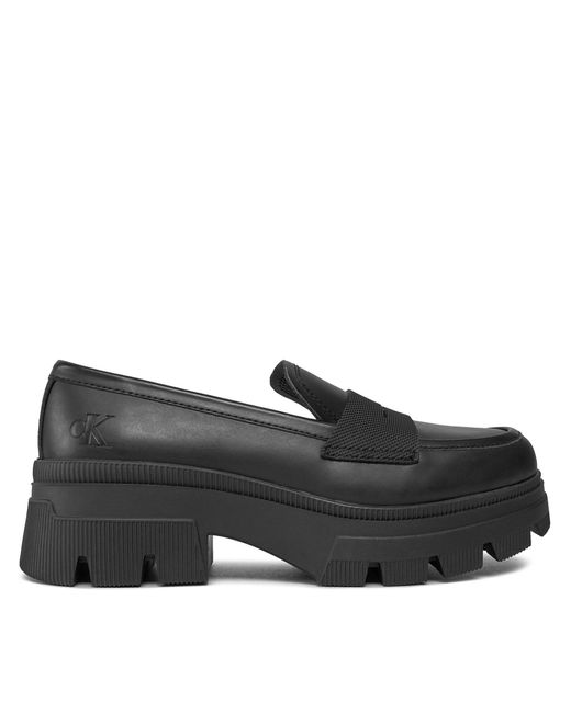 Calvin Klein Black Slipper Chunky Combat Loafer Wn Yw0Yw01120