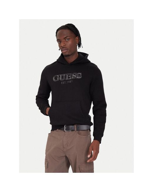 Guess Sweatshirt M5Bq36 K9Z21 Regular Fit in Black für Herren