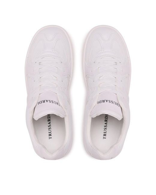 Trussardi White Sneakers 79A00844 Weiß