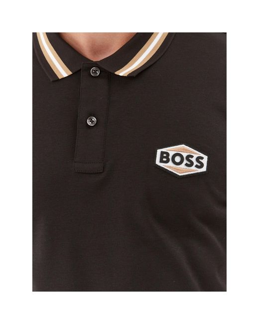 Boss Polohemd Parlay 194 50495553 Regular Fit in Black für Herren