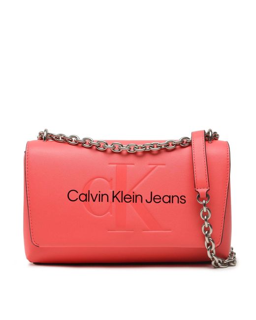 Calvin Klein Red Handtasche Sculpted Ew Flap Conv25 Mono K60K607198