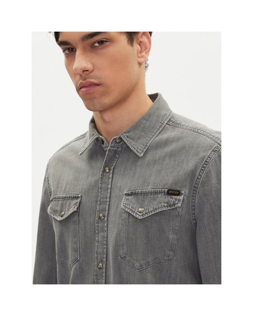 Mustang Jeanshemd Duver 1016240 Regular Fit in Gray für Herren