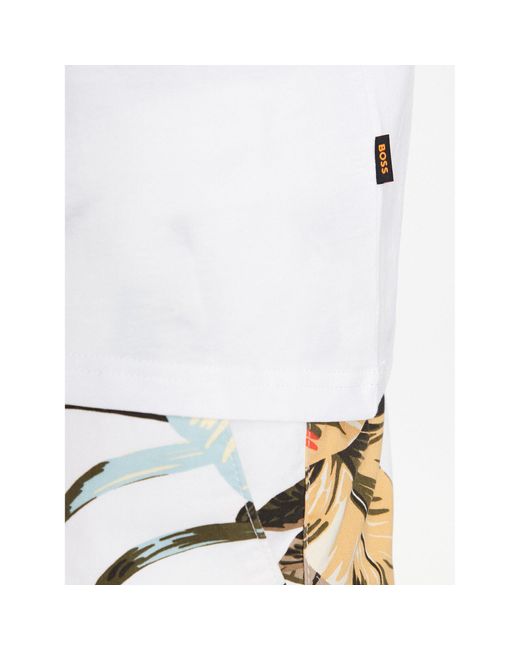 Boss T-Shirt 50491723 Weiß Relaxed Fit in White für Herren