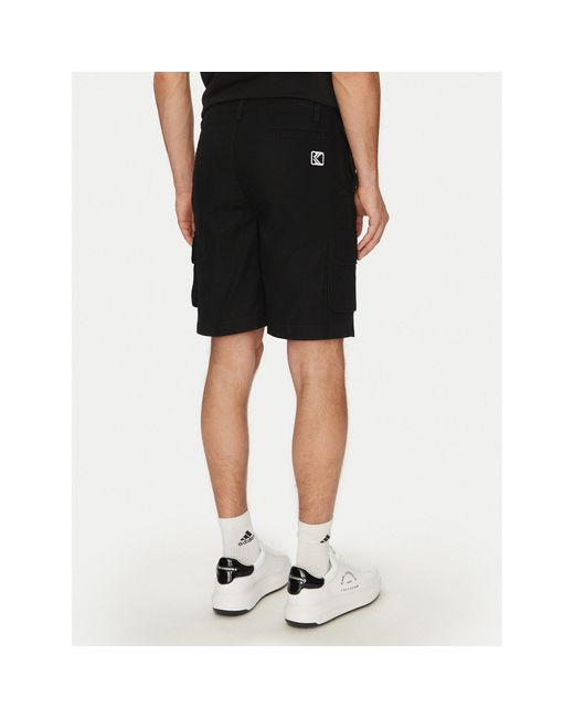 Karlkani Stoffshorts Retro Washed 6012261 Regular Fit in Black für Herren
