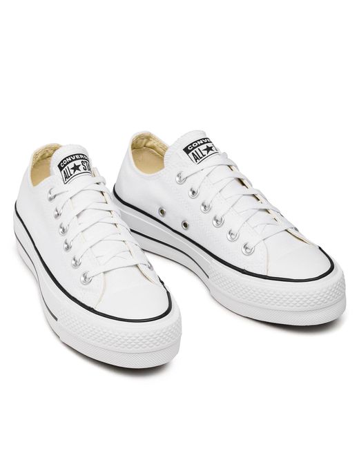 Converse White Sneakers Aus Stoff Ctas Lift Ox 560251C Weiß