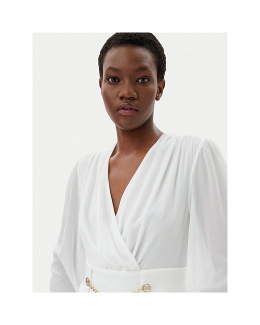 Rinascimento White Coctailkleid Cfc0123289003 Regular Fit