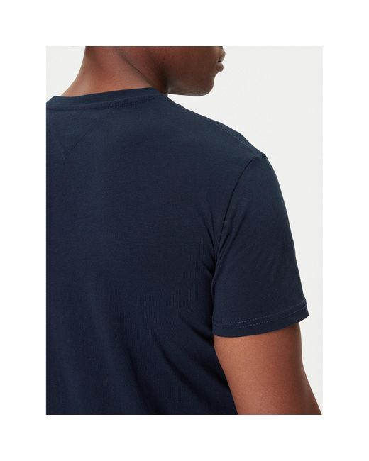 Tommy Hilfiger T-Shirt Linear Chest Dm0Dm21780 Slim Fit in Blue für Herren