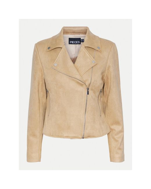 Pieces Natural Jacke Aus Kunstleder Beminda 17134838 Regular Fit