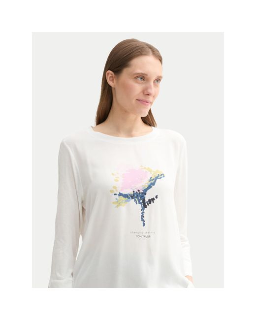 Tom Tailor White Bluse 1043110 Weiß Regular Fit