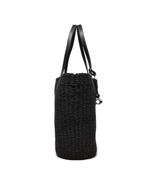 COACH Black Handtasche Straw Cq786 Lhblk