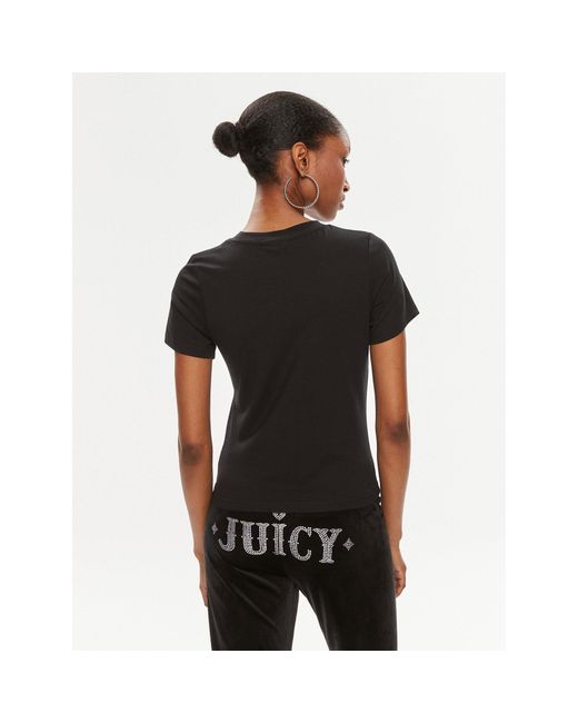 Juicy Couture Black T-Shirt Enzo Dog Jcbct224816 Slim Fit