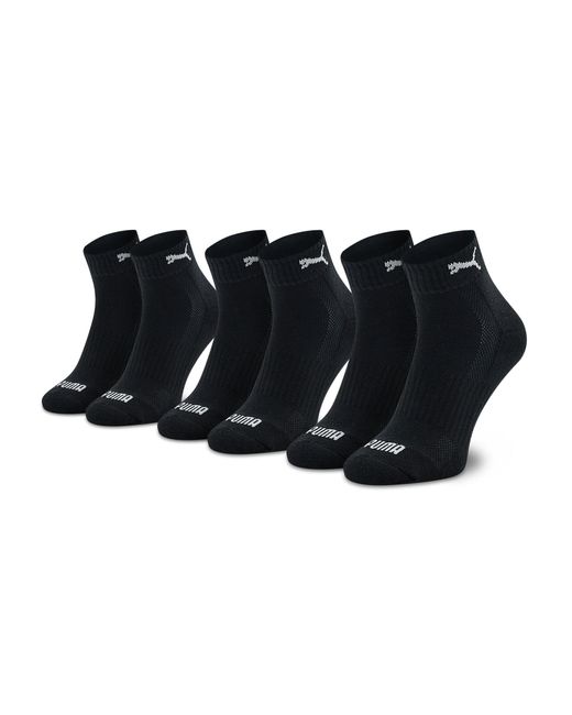 PUMA Black 3Er-Set Hohe -Socken Cushioned Quarter 907943 01