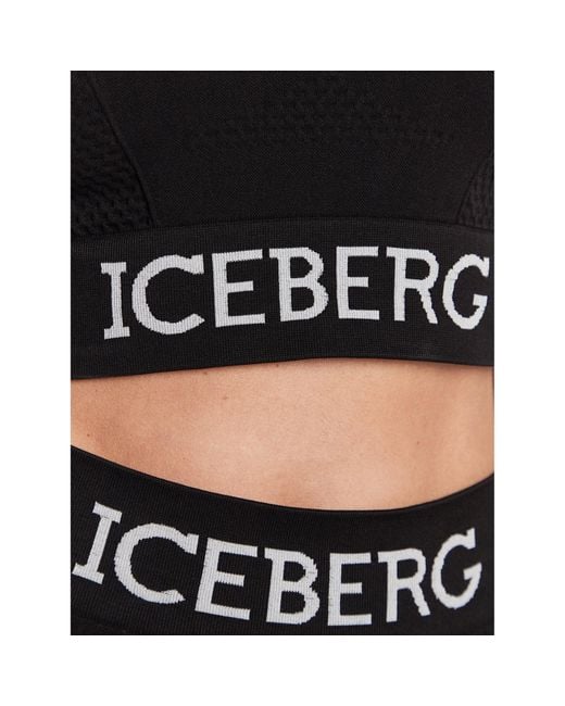 Iceberg Black T-Shirt Fa1463039000 Slim Fit