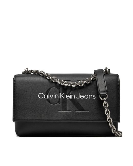 Calvin Klein Black Handtasche Sculpted Ew Flat W/Chain25 Mono K60K612221