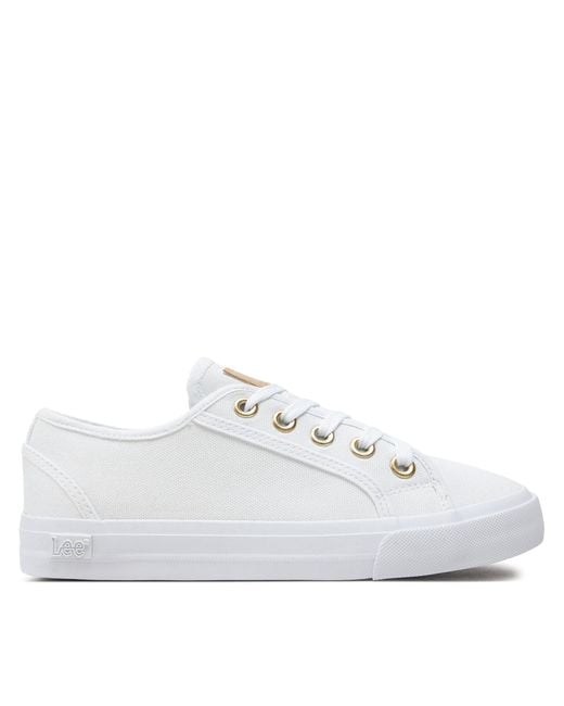 Lee Jeans White Sneakers Aus Stoff Ava C Low 50241019.1Fg Weiß