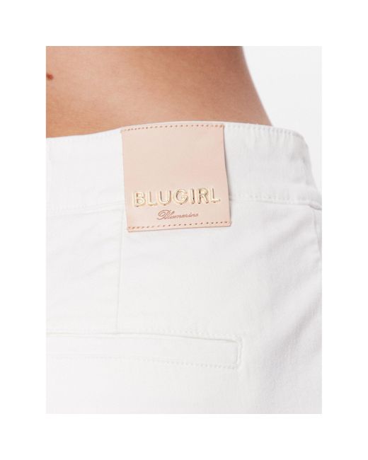 Blugirl Blumarine White Jeans Ra3142-T3546 Weiß Straight Leg