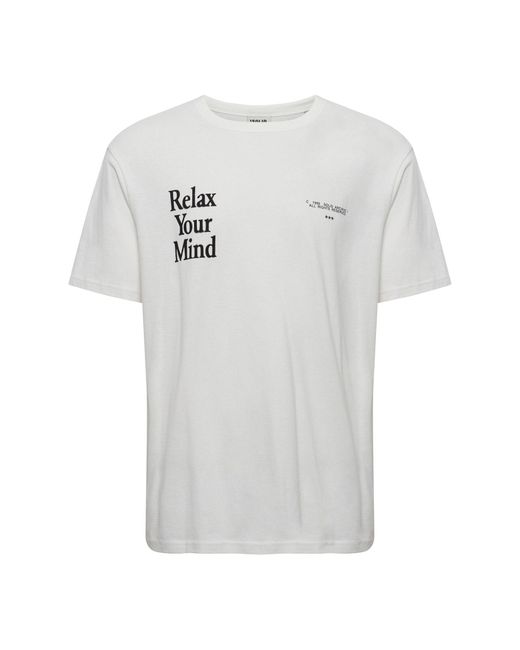 Solid T-Shirt 21107874 Weiß Relaxed Fit in White für Herren