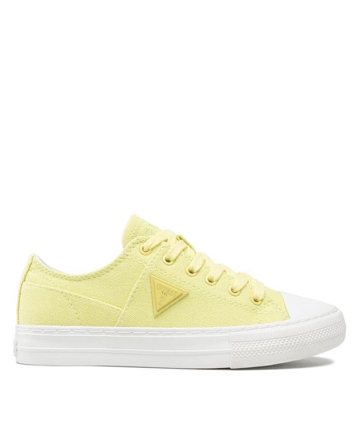 Guess Yellow Sneakers Aus Stoff Sneaker Vulcan. Low Fl6Pnz Fab12 Grün